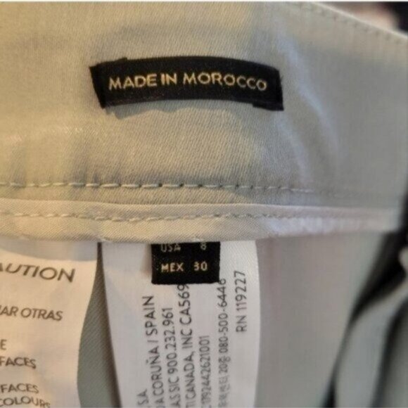 Massimo Dutti | High Rise Skinny Pants Light Silver Blue NWT - Picture 4 of 8